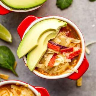 Healthy Slow Cooker Chicken Tortilla Soup