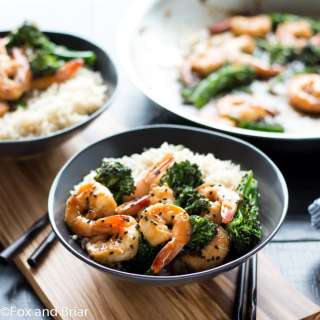 Honey Sesame Shrimp and Broccoli
