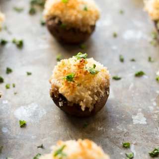 Crab Dip Stuffed Mushrooms