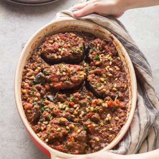 Meat Stuffed Eggplant (Bitten Jen)