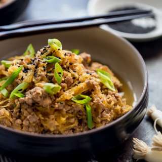 Spaghetti Squash and Pork Stir Fry