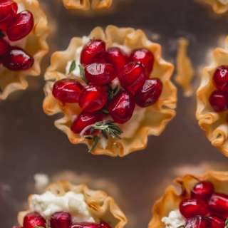 Pomegranate Goat Cheese Bites