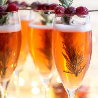 Cranberry Mimosas