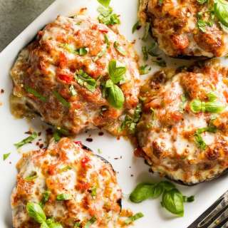 Sausage Stuffed portobello Mushrooms