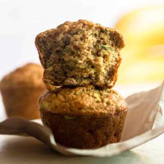 Healthy Banana Zucchini Muffins