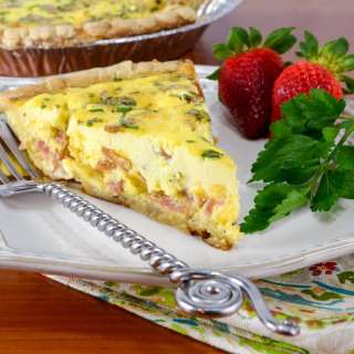 Bacon, Sharp Cheddar, and Chive Quiche