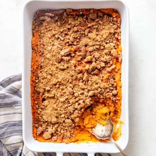 Sweet Potato Casserole with Pecan Streusel