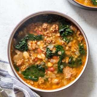 Instant Pot Sausage Bean and Kale Soup