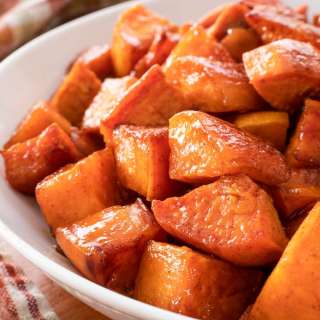 Honey Butter Roasted Sweet Potatoes with Cinnamon