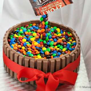 Gravity Defying M&M’s Kit Kat Cake