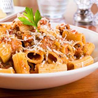 Rigatoni with Slow-Simmered Bolognese Sauce
