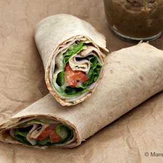 Turkey Eggplant Caviar Lettuce Wrap