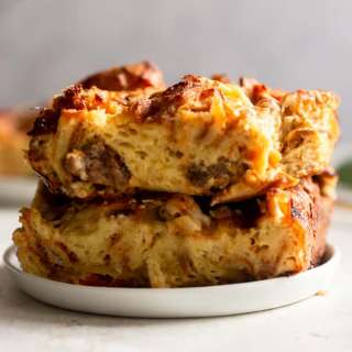 Overnight Croissant Breakfast Casserole