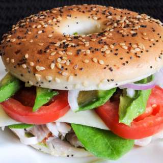 Turkey, Havarti, and Avocado Seeded Bagel Thin Sandwich