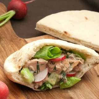 Tuna Dill Salad Pita Pockets