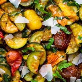 Sauteed Zucchini and cherry tomatoes
