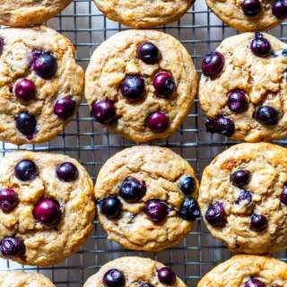 Healthy Banana Blueberry Muffins