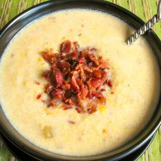 Corn and Fingerling Potato Chowder with Bacon
