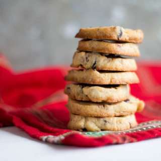 Cranberry Orange and Pecan Shortbread Cookies