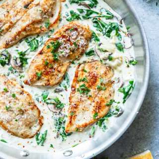 Creamy Spinach Mushroom Chicken