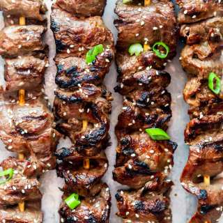 Sesame Ginger Steak Skewers