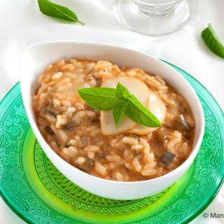 Eggplant and Smoked Scamorza Risotto