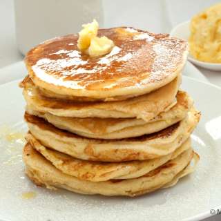 Ricotta Pancakes with Honey Butter