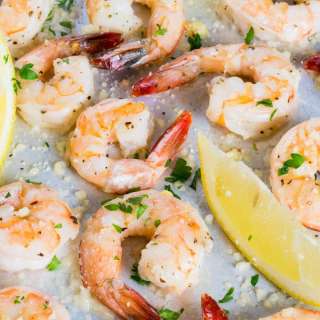 Garlic Butter Roasted Shrimp with Parmesan
