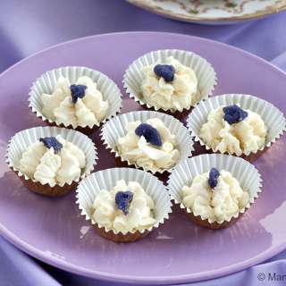 White Chocolate and Violet Truffles