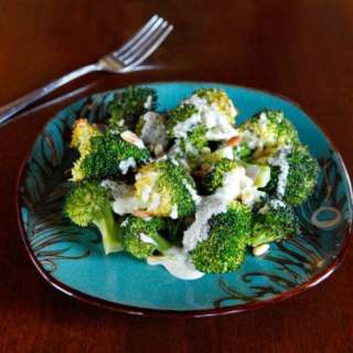 Roasted Broccoli Salad with Smoked Gouda Dressing