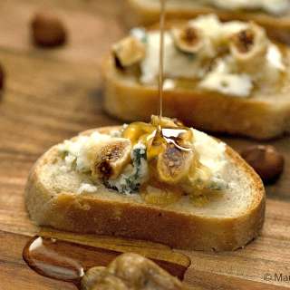 Roquefort and Fig Spelt Crostini