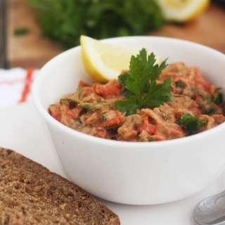 Sweet roasted red pepper & eggplant dip