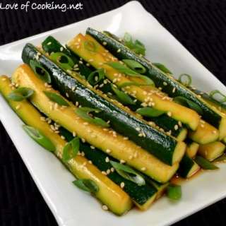 Spicy Asian Zucchini Spears