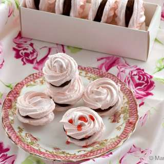 Rose Meringue Sandwiches