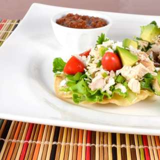 Mini Chicken Tostadas with Avocado