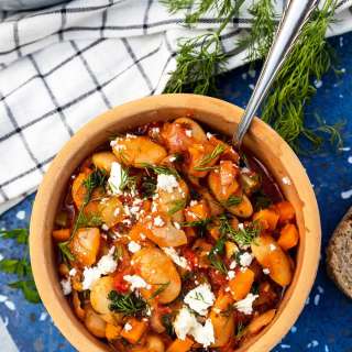 Easy Greek Giant Beans With Canned Beans (Gigantes Plaki)