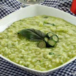 Risotto with Zucchini Cream and Basil