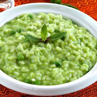 Cream of Pea and Mint Risotto
