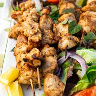 Easy Oven Chicken Kabobs (Greek Style)
