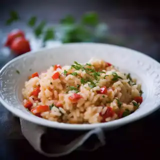 Roasted Bell Pepper Risotto