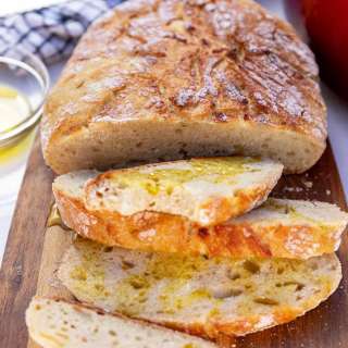 Greek Bread (Easy No Knead Recipe)