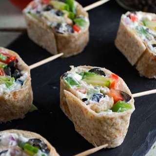 Greek tortilla pinwheels