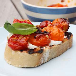 slow-roasted tomato & ricotta bruschetta
