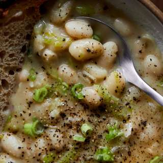 Miso Butter Brothy Beans