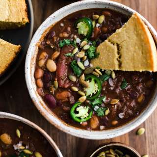 Three-Bean Vegan Chili