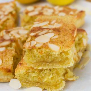 Lemon Bakewell slices