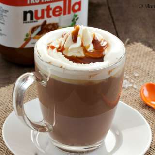 Salted Caramel Nutella Hot Chocolate