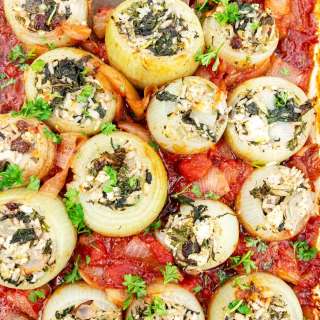 Stuffed Onions (With Spinach And Feta)