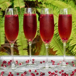 Pomegranate Champagne Cocktail