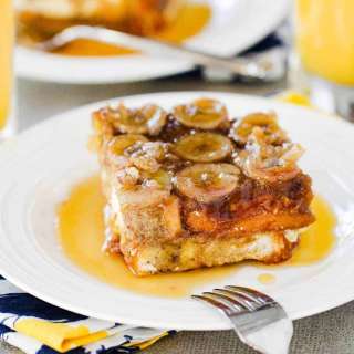 Caramel Banana Baked French Toast